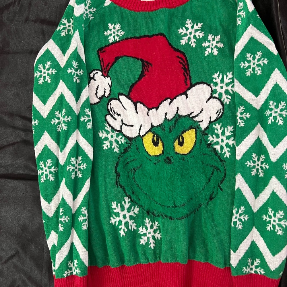 Green and Red Grinch Christmas Sweater